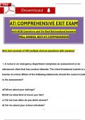 ATI Comprehensive Exit Exam with Questions and Revised Correct Answers & Rationales (2023 / 2024) 100% Guarantee Pass