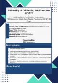 NCC National Certification Corporation 2024-2025 Women’s Health Care Nurse Practitioner WHNP NCC Exam Prep Questions and Answers | 100% Pass Guaranteed | Graded A+ |