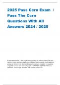 025 Pass Ccrn Exam / Pass The Ccrn Questions With All Answers 2024 / 2025