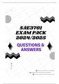 SAE3701 EXAM PACK 2024/2025 (QUESTIONS & ANSWERS)