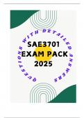 SAE3701 EXAM PACK 2025 (QUESTIONS WITH ANSWERS)