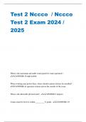 Test 2 Nccco / Nccco Test 2 Exam 2024 / 2025