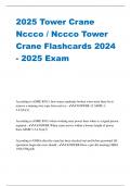 2025 Tower Crane Nccco / Nccco Tower Crane Flashcards 2024 - 2025 Exam