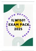 ILW1501 EXAM APCK 2025 - MCQ QUESTIONS WITH CORRECT ANSWERS.