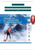 SOLUTION MANUAL For Financial Accounting Fundamentals, 8th Edition By John Wild, Verified Chapters 1 - 13, Complete Newest Version