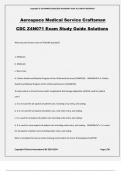 Aerospace Medical Service Craftsman CDC Z4N071 Exam Study Guide Solutions