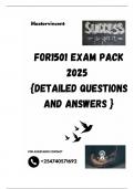 FOR1501 EXAM PACK 2025  {DETAILED QUESTIONS AND ANSWERS }