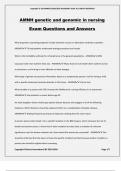 AMNH genetic and genomic in nursing Exam Questions and Answers