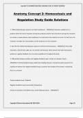 Anatomy Concept 2: Homeostasis and Regulation Study Guide Solutions