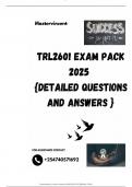 TRL2601 EXAM PACK 2025  {DETAILED QUESTIONS AND ANSWERS }