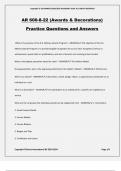 AR 600-8-22 (Awards & Decorations) Practice Questions and Answers