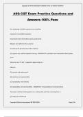 ASQ CQT Exam Practice Questions and Answers 100% Pass