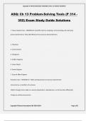 ASQ: Ch 13 Problem-Solving Tools (P 314 - 352) Exam Study Guide Solutions