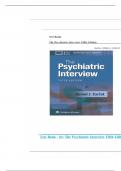 Test Bank - for The Psychiatric Interview Fifth Edition( Author DANIEL J. CARLAT, 2024) Latest Edition All Chapters | Complete Solution Guide A+.