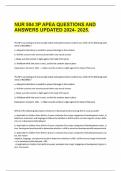 NUR 504 3P APEA QUESTIONS AND ANSWERS UPDATED 2024- 2025.