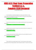 NURS 6521 Final Exam Preparation  Verified Q & A,   Complete EXAM Document  6521 FINAL EXAM TEST PREP