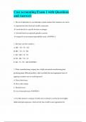 Cost accounting Exam 1 with Questions and Answers