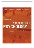 Test Bank for A History of Modern Psychology 11th edition by Duane P Schultz and Sydney Ellen Schultz  All Chapters 1-15 Complete Latest Edition