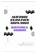 MAC2602 EXAM APCK 2024/2025 (QUESTIONS & ANSWERS)