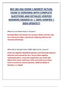 BIO 182 ASU EXAM 1 NEWEST ACTUAL  EXAM (3 VERSIONS) WITH COMPLETE  QUESTIONS AND DETAILED VERIFIED  ANSWERS GRADED A+ | 100% VERIFIED |  2024 UPDATE!!!