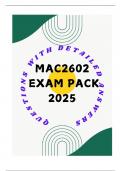 MAC2602 EXAM APCK 2025 (QUESTIONS WITH ANSWERS)