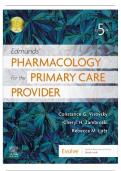 TEST BANK For Edmunds' Pharmacology for the Primary Care Provider, 5th Edition by Constance G Visovsky, Complete Chapters 1 - 25, Newest Version (100% Verified)