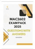 MAC2602 EXAM PACK 2025 - QUESTIONS & ANSWERS