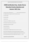 CNOR Certification Prep - Zander Peri-op Education Practice Questions and Answers 100% Pass