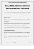 Basic COMSEC Policies and Procedures Exam Study Questions and Answers