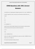 CPAN Questions with 100% Correct Answers