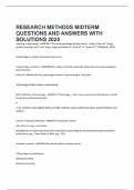 RESEARCH METHODS MIDTERM QUESTIONS AND ANSWERS WITH SOLUTIONS 2025