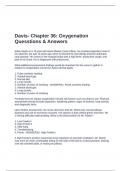 Davis- Chapter 36: Oxygenation Quesstions & Answers