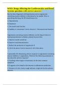 WOO: Drugs Affecting the Cardiovascular and Renal Systems questions with correct answers