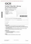 Actual 2024 OCR GCE Chemistry B H033/01: Foundations of chemistry AS Level MergedQuestion Paper + Mark Scheme