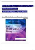 Test Bank for Lewis Medical Surgical Nursing 12th Edition by Mariann M. Harding, Jeffrey Kwong, Debra Hagler All Chapters Covered (Chapters 1 to 69) Correct Answers