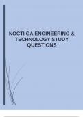 NOCTI GA ENGINEERING & TECHNOLOGY STUDY QUESTIONS  |GUARANTEED ACCURATE ANSWERS |COMPLETE