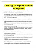 LPP 255 - Chapter 1 Exam Study Set 