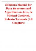 Solution Manual for Data Structures and Algorithms in Java 6th edition by Michael T. Goodrich || A+