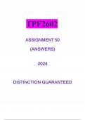 TPF2602 Assignment 50 (ANSWERS) 2024 - DISTINCTION GUARANTEED