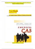 Test Bank For Emergency Care 14th Edition by Daniel Limmer, Michael F. O'Keefe and Edward T. Dickinson||All Chapters Covered||Complete Guide A+