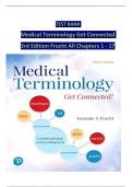 TEST BANK For Medical Terminology Get Connected, 3rd Edition, Verified Chapters 1 - 17, Complete Newest Version