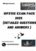 IOP3702 EXAM PACK 2025  {DETAILED QUESTIONS AND ANSWERS }