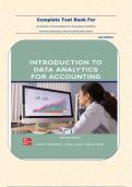 Complete Test Bank For Introduction To Data Analytics For Accounting, 2nd Edition By Vernon Richardson, Katie Terrell And Ryan Teeter