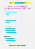 UWSA 1 and COMSAE 106 Questions and Answers (100% Pass)