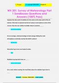 WX 201: Survey of Meteorology Part  1 Sandboxes Questions and  Answers (100% Pass)