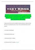   health assessment final - jarvis test bank Exam (solutions) Latest Spring 2024_ All answers verified correct and graded already.  A physician tells the nurse that a patients vertebra prominens is tender and asks the nurse to reevaluate the area in 1 hou