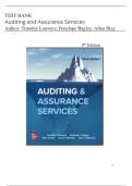 Test Bank for Auditing and Assurance Services, 9th Edition, Timothy Louwers, Penelope Bagley, Allen Blay, Jerry Strawser, Jay Thibodeau, ISBN10: 1266796851, ISBN13: 9781266796852