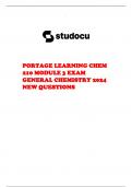 PORTAGE LEARNING CHEM 210 MODULE 3 EXAM GENERAL CHEMISTRY 2024 NEW QUESTIONS