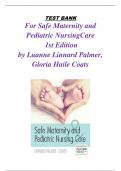 Test Bank Safe Maternity & Pediatric Nursing Care 1st Edition By Luanne Linnard-Palmer, Gloria Haile Coats