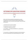 KETTERING NPS QUESTIONS 20242025 WITH GUARANTEED ACCURATE ANSWERS |VERIFIED